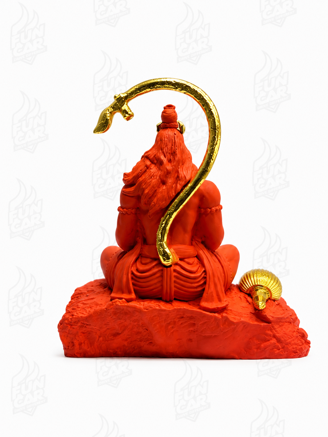 Golden Tail Hanuman Ji Premium Dashboard Idol