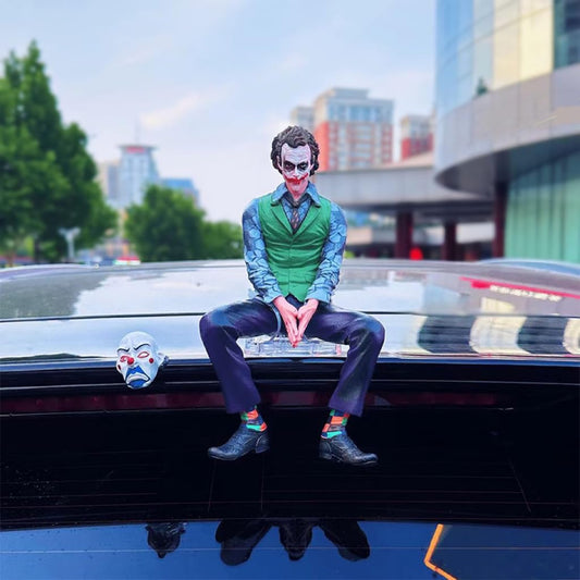DC Joker White Mask Car Ornament for Hood & Dashboard