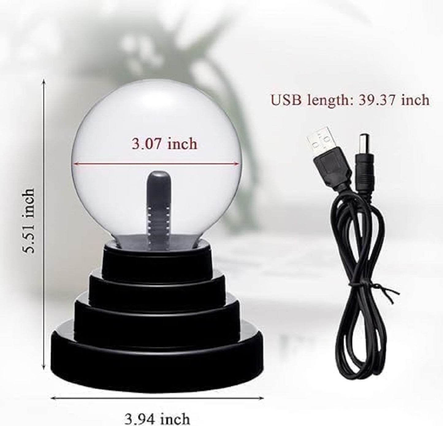 Interactive Plasma Globe Lamp – Touch & Sound Responsive Lightning Sphere for Car, Home Decor, Party Fun & Science Learning