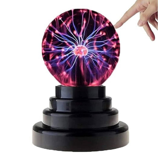 Interactive Plasma Globe Lamp – Touch & Sound Responsive Lightning Sphere for Car, Home Decor, Party Fun & Science Learning