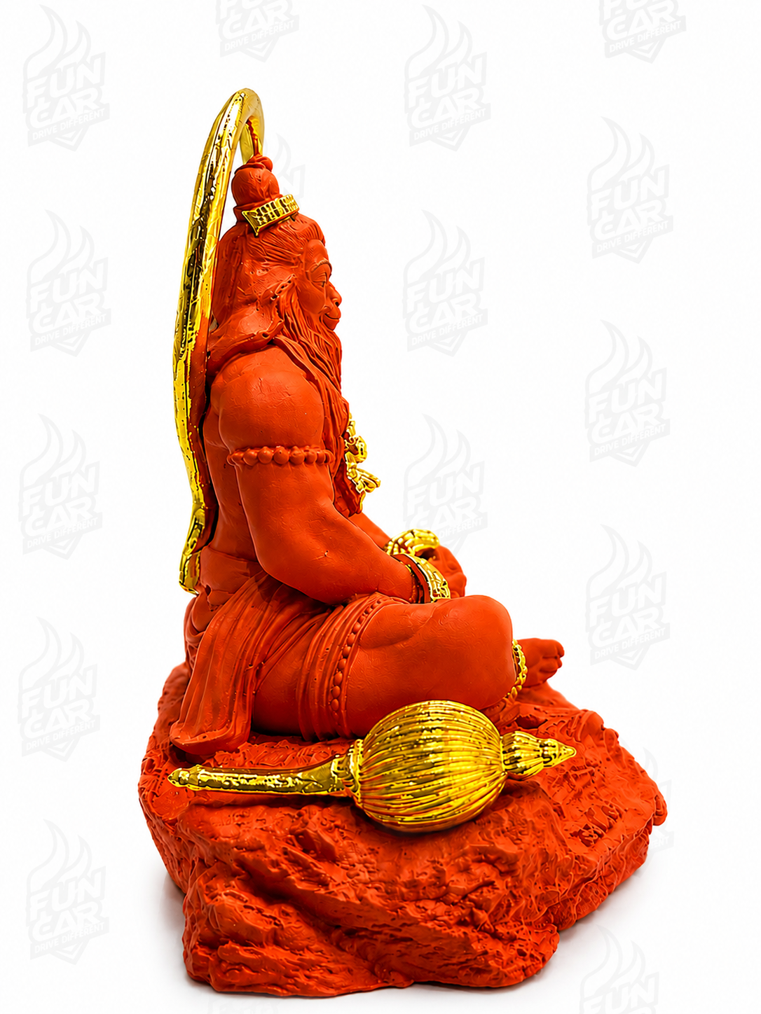 Golden Tail Hanuman Ji Premium Dashboard Idol