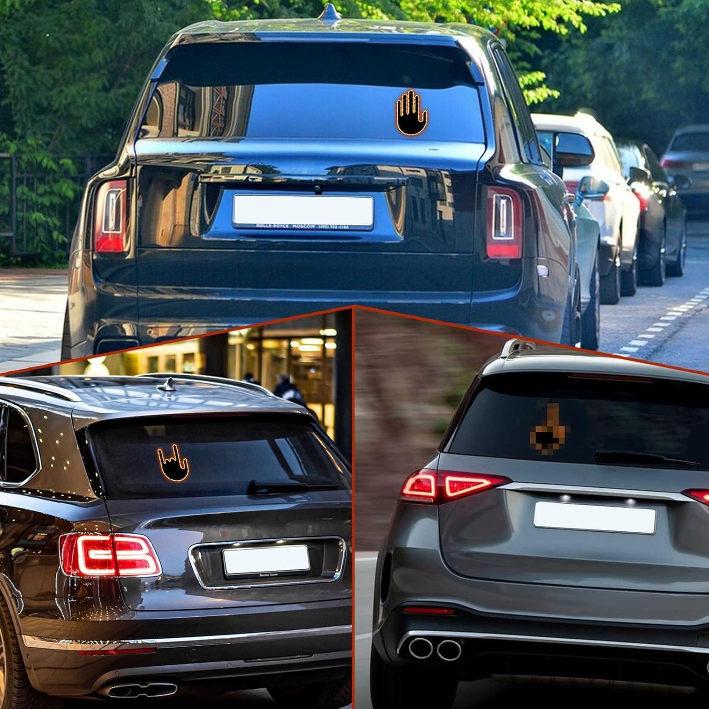 Fun Gesture Warning Lights with Wireless Remote Controller for All Cars, Vans & Trucks