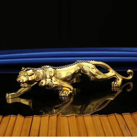 Golden Jaguar Show Piece for Car Dashboard, Office and Home
